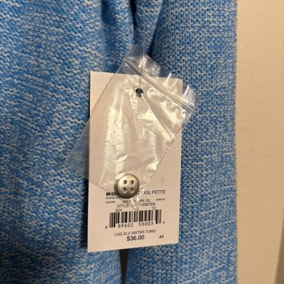 Croft & Barrow Sweater Women's Petite XXL Blue Knit Pullover 3/4 Sleeve NWT - Picture 5 of 9